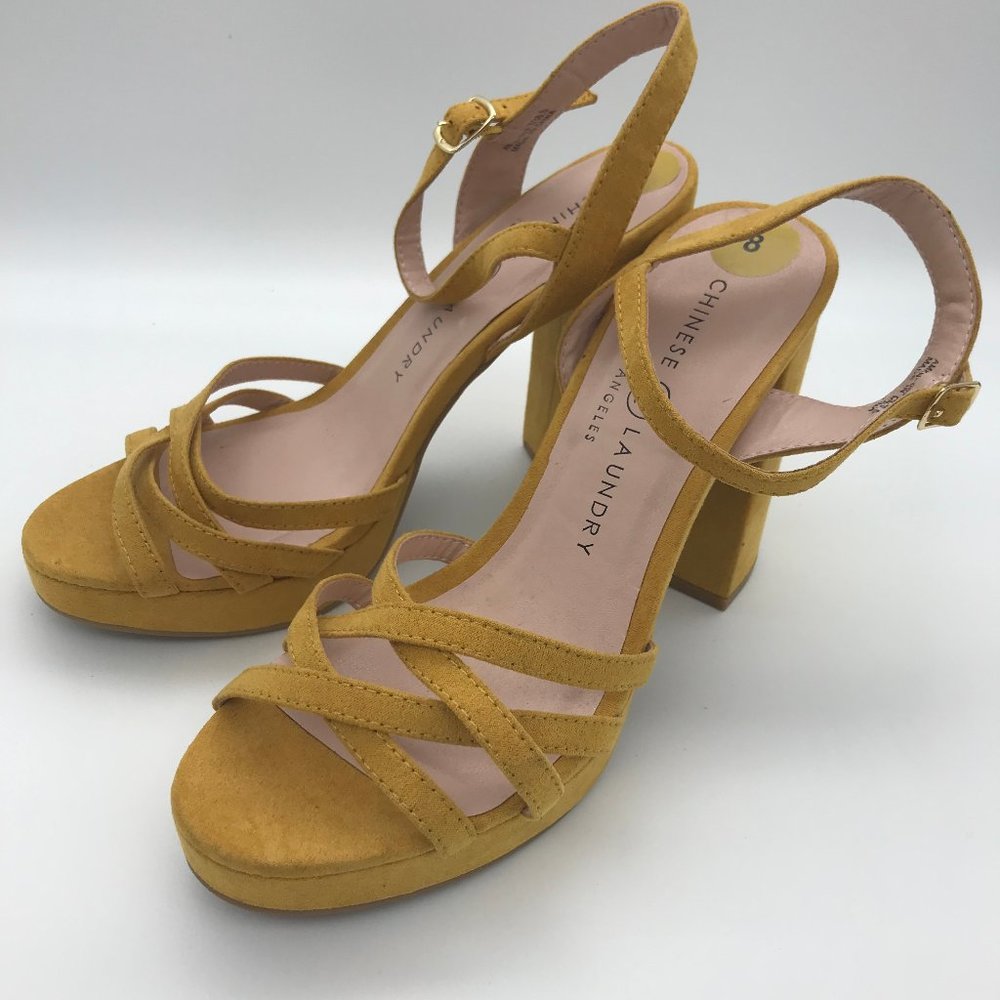 Chinese Laundry Los Angeles Heels Size 8 - Open Toe Ankle Strap
